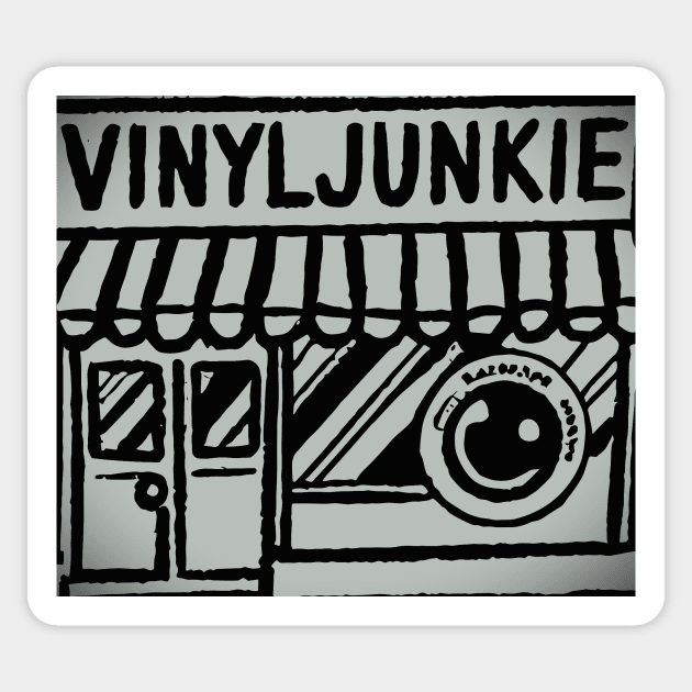 Vinyl Junkie Sticker by OldSchoolRetro